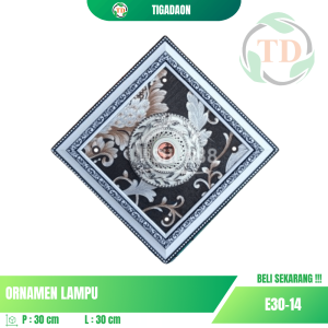 Ornamen Lampu 30x30 cm Hitam Putih E30-14