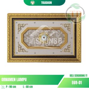 Ornamen Lampu 60x90 Persegi Gold E69-01