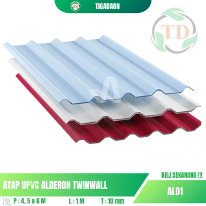 Atap UPVC Alderon Twinwall 4 5 dan 6 Meter