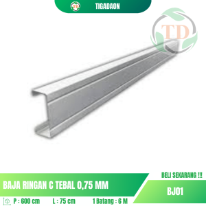 Baja Ringan C Tebal 0.75mm 1 Batang 6 Meter