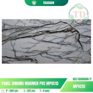 Marmer WPC Tikada MPVC15 Ukuran 120x240