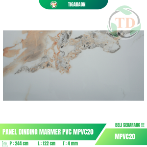 Marmer WPC Tikada MPVC20 Ukuran 120x240