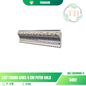 List Figura 04B2 4 cm Putih Gold