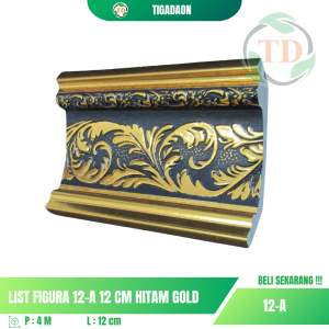 List Figura 12-A 12 cm Hitam Gold