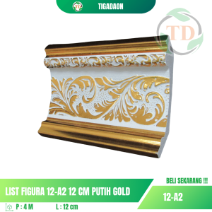 List Figura 12-A2 12 cm Putih Gold