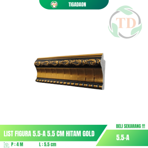 List Figura 5.5-A 5.5 cm Hitam Gold