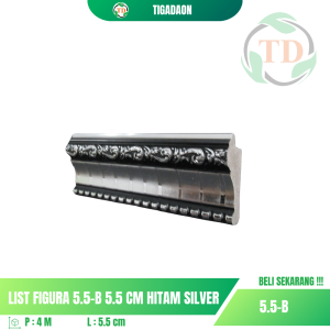 List Figura 5.5-B 5.5 cm Hitam Silver