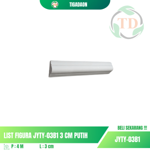 List Figura JYTY-03B1 3 cm Putih