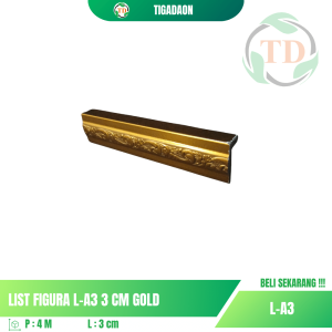 List Figura L-A3 3 cm Gold