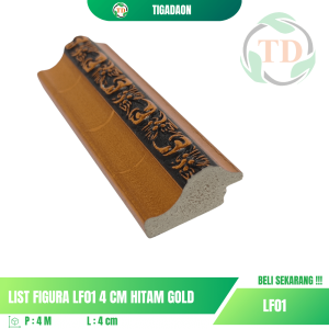List Figura LF01 3 cm Hitam Gold