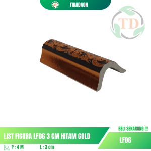 List Figura LF06 3 cm Hitam Gold