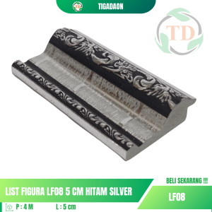 List Figura LF08 5 cm Hitam Silver