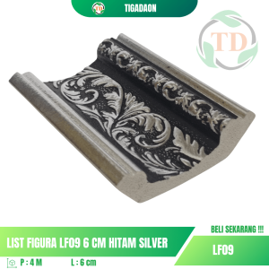 List Figura LF09 8 cm Hitam Silver
