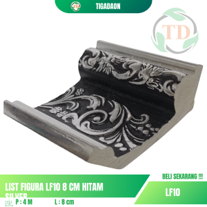 List Figura LF10 12 cm Hitam Silver