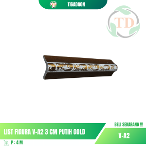 List Figura V-A2 3 cm Putih Gold