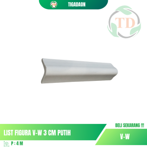 List Figura V-W 3 cm Putih