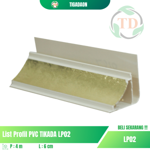 List Plafon PVC TIKADA LP02 Motif Emas