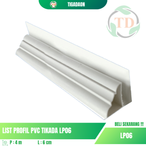List Plafon PVC TIKADA LP06 Motif Ombak Putih