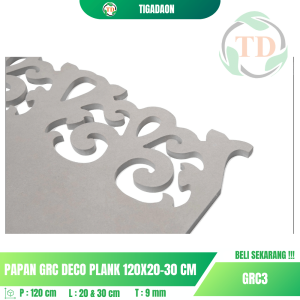 GRC Deco Plank 120x20 cm Untuk Lisplang