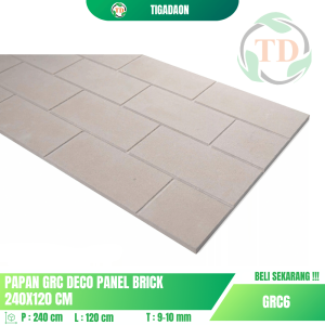 GRC Deco Panel Brick 240x120 cm Untuk Dinding & Partisi