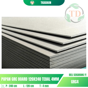 Papan GRC Board Tebal 4mm 120x240cm
