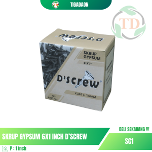 Skrup Gypsum 6x1 inch D’SCREW